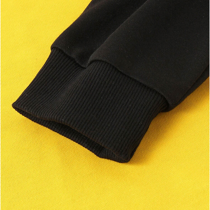 Yellow & Black Colorblock Sweatshirts