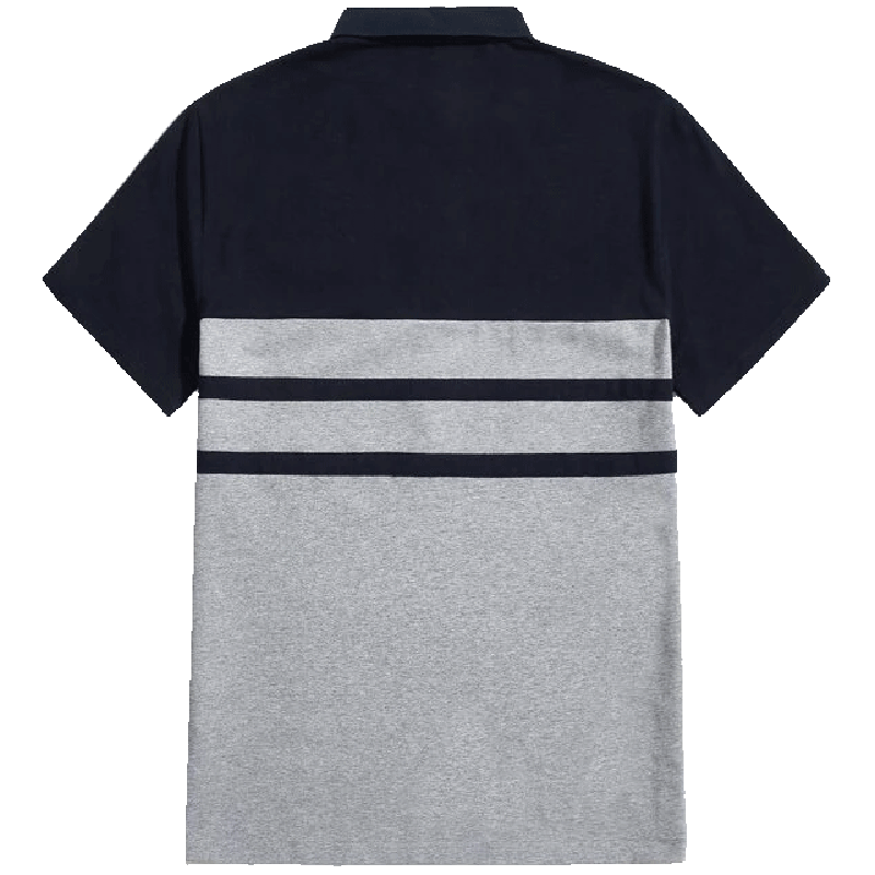 Patched Colorblock Polo Shirt