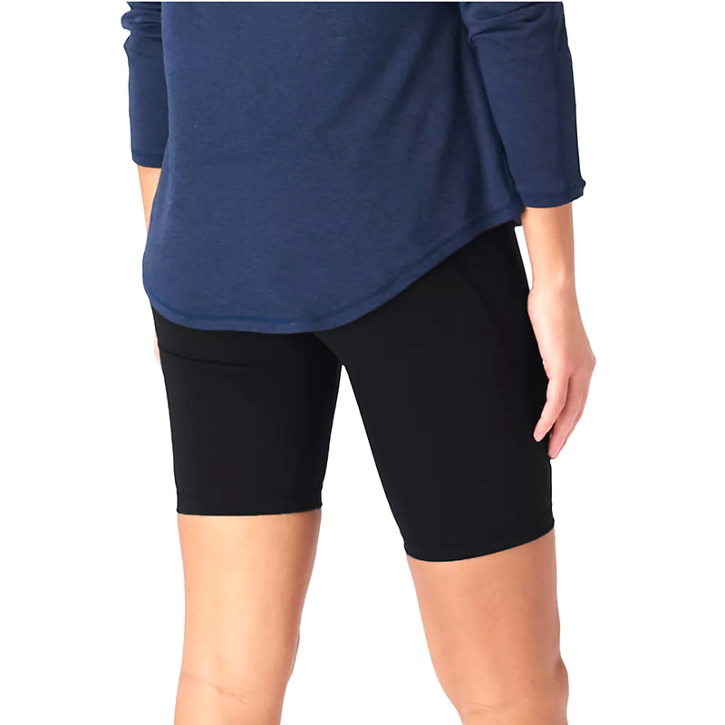 Side Pocket Solid Black Gym Shorts